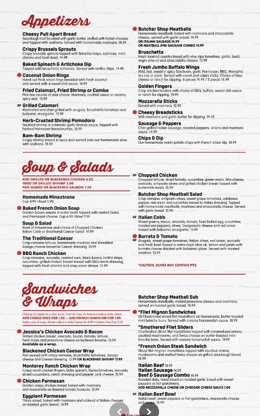 Moretti's Ristorante and Pizzeria Restaurant Menu – Prices & Specials